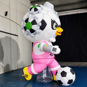 Disfraz de Mascota <span class=keywords><strong>Inflable</strong></span> de Águila Futbolista de Longgang, Traje de Tela Oxford para Adultos, Personaje de Dibujos Animados para Eventos y Desfiles - Product Image 2