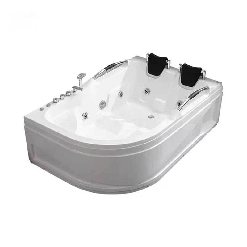European Style Jacuzzier Massage Bathtub at a Cheap Price Round Acrylic Whirlpool Bathtub with Waterfall and Air Massage