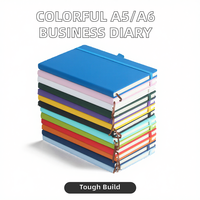 Organiseur/Agenda en cuir PU A5 de luxe personnalisé avec logo Wenshun, avec sangle élastique, couverture rigide, pour le bureau, l'école, cadeau