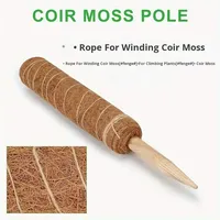 Suministros de Jardinería de Alta Calidad, Varilla de Escalada para Plantas en Maceta, Poste de Musgo de Coco Apilable con Estaca de Madera de Haya Antimoho