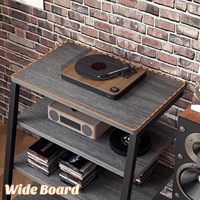 Support multimédia avec prises Console multimédia avec lumières LED Racks stéréo et supports avec étagères de rangement Armoire tour audio multimédia