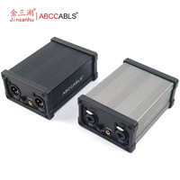 ABCCABLS A5-2D Convertisseur Audio Bicanal à Faible Bruit Isolateur Boîtier DI Audio Passif Connecteur Lianhua XLR 6.35mm/3.5mm Vidéo