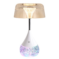 Lampe de bureau LED à bouton unique avec éclairage des yeux Crystal HID décoratif RVB paillettes bouteille gradation ombre transparente