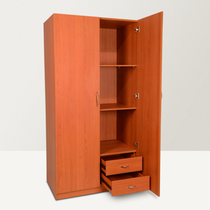 Europe White Painted Shaker Door Antique <strong>Pine</strong> <strong>Solid</strong> Wood 2 Doors <strong>Wardrobe</strong> for Sale - Product Image 5