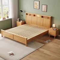 Lit de rangement pliable et extensible en bois massif pas cher avec tiroirs, design nordique moderne pour chambre à coucher
