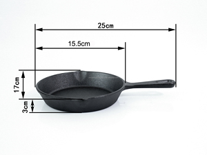 Poêle à frire en fonte antiadhésive pré-assaisonnée Poêle à frire en fonte robuste pour <span class=keywords><strong>restaurant</strong></span> et cuisine à domicile - Product Image 2