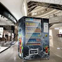 Distributeur automatique de boissons et de cigares ultra-résistant pour l'extérieur, réfrigérateur avec vérificateur d'âge 18+, paiement sans argent liquide