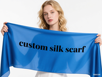 Écharpe en soie Écharpe personnalisée avec impression personnalisée et design de logo Écharpe en soie personnalisée avec logo pour l'image de marque et la mode