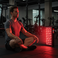 Panneau LED de thérapie par la lumière rouge pour le soulagement de la douleur, avec commande vocale, pour bureau, lumières multiples bleues, jaunes, rouges, infrarouges, 4-en-1