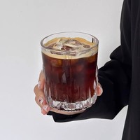 Verre à whisky minimaliste en verre gaufré, style coréen, inspiré d'Instagram, pour boissons froides, jus et café, usage domestique