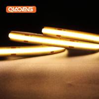 Bande LED COB sans points lumineux, éclairage flexible DC12V 3500K (blanc chaud) 320 LED/m 10W/m 1150 Lumens/m NA 25mm, découpe possible, décoration d'armoires, CE