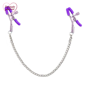 Pinces à tétons en acier inoxydable avec chaîne métallique, pinces mammaires, pinces à tétons pour esclaves sexuels, jouets sexuels, style pour couples - Product Image 4