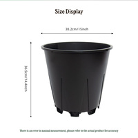Récipient rond en plastique pour plantes, pot de fleurs de jardinage domestique de 25L avec trous de drainage pour balcon et patio