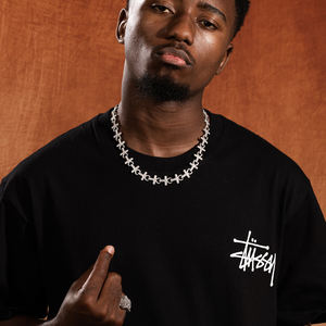 HipHopスタイリッシュなネックレスAnkhクリスチャンクロス型リンクチェーンシルバーゴールドトーンラッパージュエリーアイスアウト女性男性ブリンブレース - Product Image 6