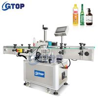 Étiqueteuse semi-automatique pour petits pots, bocaux, bouteilles carrées et rondes, avec application d'étiquettes manuelle et automatique