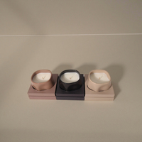 C & H Bougie en céramique de style torsadé exclusif auto-conçu Pot à bougie en céramique colorée Conteneur à bougie en céramique de conception unique
