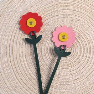 New Faux Leather Flower <b>Bag</b> <b>Charm</b> Small Flower Pendant Cute Red Pink Flower Decoration for Women'S <b>Bags</b> DIY Pendant - Product Image 2