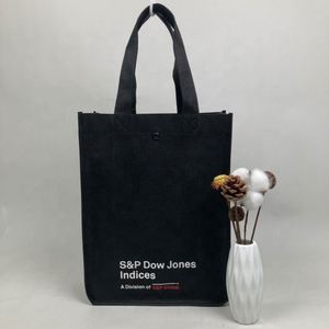 ถุงผ้านอนวูฟเวนพับได้สีดำถุงช้อปปิ้งของกวางโจว - Product Image 4
