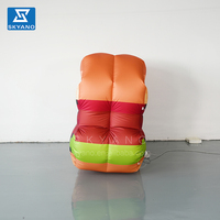 Ballon de modèle de Hamburger gonflable en mosaïque Ballon de modèle de Hamburger gonflable Ballon de modèle de dessin animé alimentaire personnalisé Mascotte