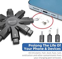 Kit de nettoyage de téléphone portable Ordilend pour Android/iPad - Port de charge, prise casque, montre connectée - Élimination de la poussière
