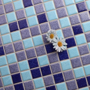 Ducha <span class=keywords><strong>de</strong></span> baño para Hotel Villa Spa, proyecto <span class=keywords><strong>de</strong></span> suelo <span class=keywords><strong>de</strong></span> pared, mosaico cuadrado <span class=keywords><strong>de</strong></span> cerámica <span class=keywords><strong>de</strong></span> grano rugoso, 23x23mm, azulejo <span class=keywords><strong>de</strong></span> piscina, mezcla azul - Product Image 4