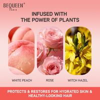BEQUEEN Brume parfumée Pêche Mangue longue durée sans alcool pour femme – Spray parfumé pour cheveux et corps