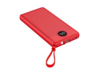 Chargeur portable VRURC avec câbles intégrés, Power Bank mince 10000mAh, affichage LED USB-C, sortie 10W, indispensable pour les voyages