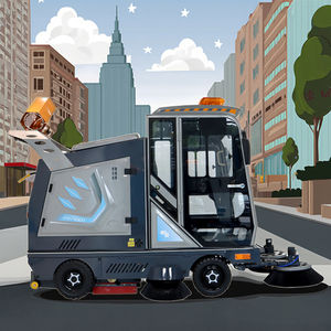 Mini Hippo M230-1, Barredora Eléctrica de Calles, Sistema de Doble Ventilador, Multifuncional, <span class=keywords><strong>Nueva</strong></span> Barredora de Vacío para Carreteras, Máquina de Limpieza de <span class=keywords><strong>Pisos</strong></span> - Product Image 4