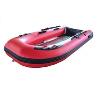 Bateau pneumatique 4 places avec construction en PVC et alliage d'aluminium pour la pêche et le transport de secours