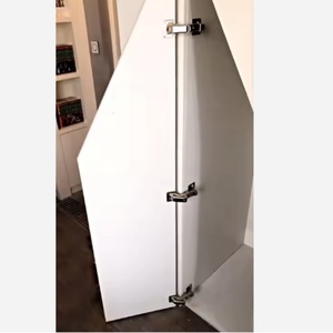 Charnière à ressort en métal de 3 pouces, sans perçage, à montage en surface, dissimulée, pour armoire, finition nickel moderne, pour salon, bureau à domicile, cuisine - Product Image 6