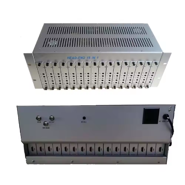 CATV Analog RF Modulator 16 HD Channels Input Head-end 16 in 1 Rf Av Analog Modulator 16 Fixed Channel Analog Agile Modulator