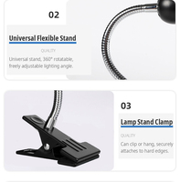 Lampe chauffante pour reptiles UVB/UVA avec support long et grand abat-jour – Lampe à pince pour tortues et lézards pour l'apport en calcium