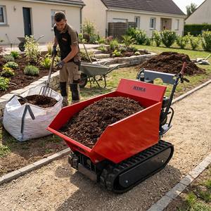Mini-dumper sur chenilles de 500 kg avec <span class=keywords><strong>moteur</strong></span> à essence de 9 CV, <span class=keywords><strong>brouette</strong></span> motorisée à essence RD500 - Product Image 1