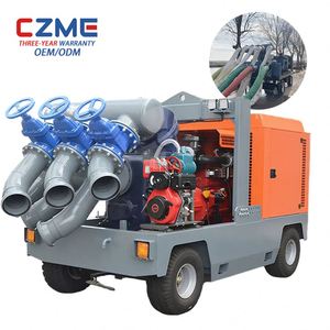 Camion pompe mobile à moteur diesel CZME, pompe de lutte contre les inondations portable pour l'irrigation et le drainage des terres agricoles - Product Image 1