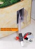 Aquarium domestique semi-circulaire en verre de haute qualité, écologique, pour poissons rouges, cylindrique, vente directe usine