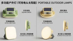 <b>Portable</b> Small Solar Electric LED Garden Lights Waterproof Multifunctional Emergency Car Lighting IP65 Rechargeable Remote - Product Image 4