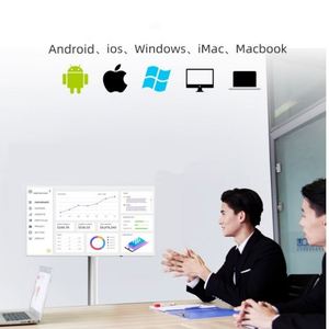 <b>Smart</b> 27-Inch Rotating Touch Screen LCD Display LED Backlight <b>White</b> Portable <b>TV</b> Android System HD <b>TV</b> Removable Battery Operated - Product Image 6