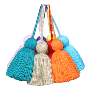 Rideau vertical en coton à franges doubles de 54 cm pour la décoration de téléphone portable - Product Image 1