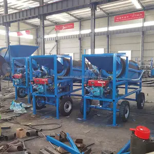 Alluvial Gold Mining Equipment Portable Trommel Wash Plant For Mineral Screening