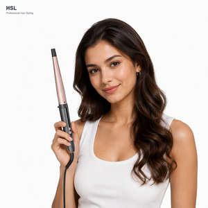 <span class=keywords><strong>Rizador</strong></span> de Pelo <span class=keywords><strong>Cónico</strong></span> 25W PTC, Barril de Cerámica de 13-25mm, Temperatura Ajustable 150-230°C, Apagado Automático 60 Min, Cable Giratorio 360°, Base Térmica, OEM - Product Image 2