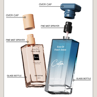 Flacon de parfum en verre personnalisé de 30 ml, 50 ml, 100 ml, flacon pulvérisateur pour huile capillaire, flacon pompe pour soins de la peau