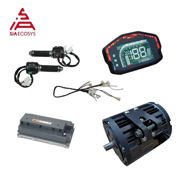QSMOTOR QS138 4000W 90H Motor 72V 100KPH Waterproof Mid Drive Motor Conversion Kit EM200-2SP Controller Commutation Brushless