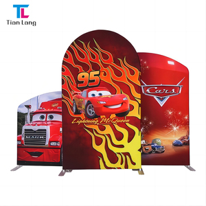 TianLang Custom 10ft Aluminum Frame <b>Stand</b> with Tension Fabric Pillowcase Trade Show Equipment Photo Booth <b>Backdrop</b> - Product Image 1