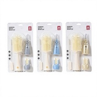 Brosse à biberon en silicone trois-en-un, brosse à tétine multifonctionnelle détachable, outil de nettoyage pour biberon et tasse, modèle 660