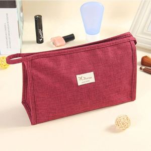 Wholesale Custom Logo Printed Waterproof Polyester Jute Storage Bags Makeup Zipper <b>Pouch</b> for Women and <b>Men</b> - Product Image 5