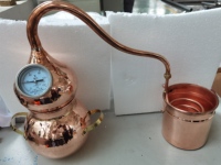 Alambic artisanal en cuivre pur DYE 10L pour brandy de fruits et whisky - Équipement de distillation en petite série pour ferme et verger