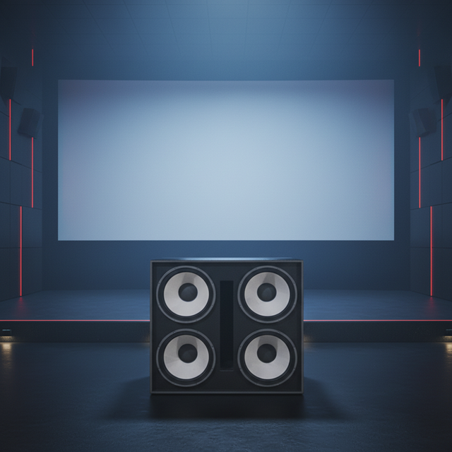 DM1840S Professional 4x18-inch High-Power 1600W AES/RMS Two-way Audio Crossover Bass Cabinet Subwoofer Black for Cinema Outdoor