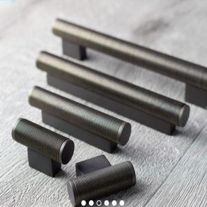 Manijas de Latón Macizo de Diseño Moderno para Cajones de Gabinetes, Forma de Barra, Fácil Instalación para Cocina, Armario, Cómoda, Hogar - Product Image 1