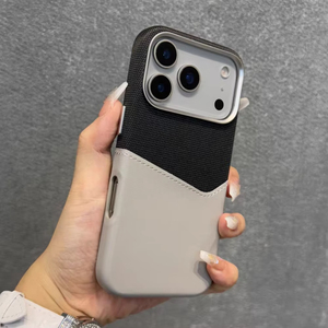 เคสหนังผสมผ้าหรูหรา พร้อมช่องใส่การ์ด รองรับการชาร์จไร้สาย สำหรับ iPhone 17 Pro <span class=keywords><strong>Max</strong></span> 16 15 14 13 12 17 <span class=keywords><strong>Air</strong></span> ลายผิวสัมผัส - Product Image 5