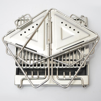Barbecue pliable de camping en plein air, en acier inoxydable, poêle à bois portable, foyer, barbecue multifonctionnel, chauffage, modèle BATU
